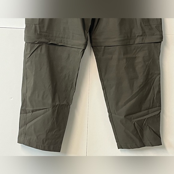 New Men’s Rustic Ridge Dark Iguana Green Convertible Zip-Off Hiking Cargo Pants - Picture 4 of 14